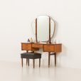 25211 Scandinavian mid century teak dressing table with adjustable mirrors, Norway 1960s-2