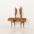 25211 Scandinavian mid century teak dressing table with adjustable mirrors, Norway 1960s-5