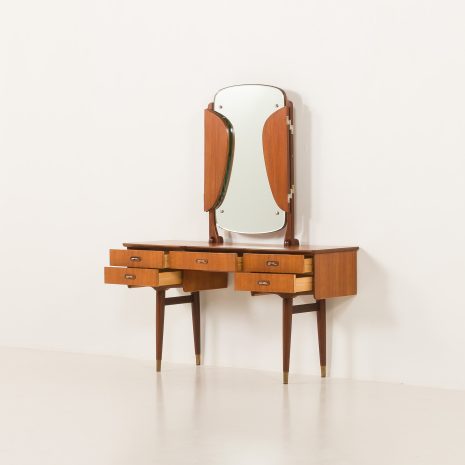 25211 Scandinavian mid century teak dressing table with adjustable mirrors, Norway 1960s-5 25211 Scandinavian mid century teak dressing table with adjustable mirrors, Norway 1960s-5