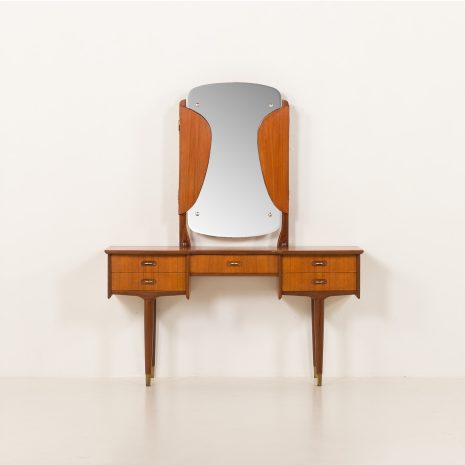 25211 Scandinavian mid century teak dressing table with adjustable mirrors, Norway 1960s-6 25211 Scandinavian mid century teak dressing table with adjustable mirrors, Norway 1960s-6