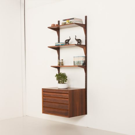 Palisandrowy regał vintage w stylu mid-century, zaprojektowany przez Poula Cadoviusa  dla Cado w latach 60. XX wieku