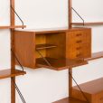 25231 GLMOBLE 3 bay teak Wall unit-12