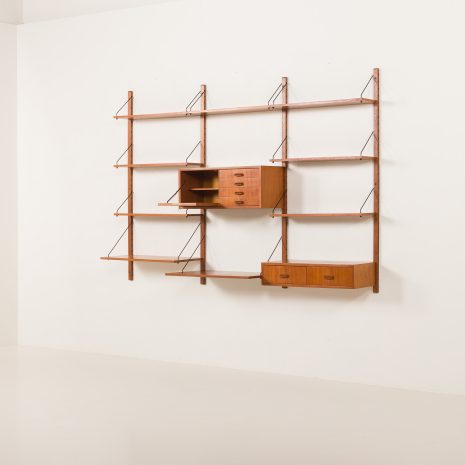 25231 GLMOBLE 3 bay teak Wall unit-6 25231 GLMOBLE 3 bay teak Wall unit-6