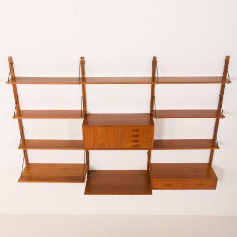 25231 GLMOBLE 3 bay teak Wall unit-9 25231 GLMOBLE 3 bay teak Wall unit-9