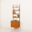 Danish vintage teak wall unit by GL Mobler, 1960s