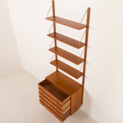 25232 preben style one bay teak Wall unit-6 25232 preben style one bay teak Wall unit-6