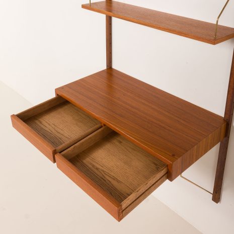 25227 Cadovius style one bay teak Wall unit-10 25227 Cadovius style one bay teak Wall unit-10