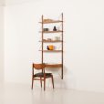 Mid century home office teak wall unit in the style of Poul Cadovius , 1970s