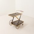 25262 Italian brass bar cart , serving trolley-10