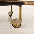 25262 Italian brass bar cart , serving trolley-17