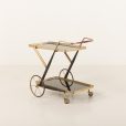 25262 Italian brass bar cart , serving trolley-4