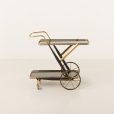 25262 Italian brass bar cart , serving trolley-7