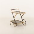 25262 Italian brass bar cart , serving trolley-8
