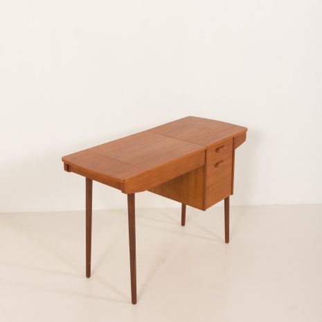 25272 Vintage small desk with hidden vanity, Denmark 1960s-13 25272 Vintage small desk with hidden vanity, Denmark 1960s-13
