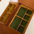 25272 Vintage small desk with hidden vanity, Denmark 1960s-9