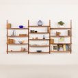 25279 Danish mid century extra wide teak wall unit in the style of Poul Cadovius, 1960s-1