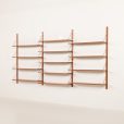 25279 Danish mid century extra wide teak wall unit in the style of Poul Cadovius, 1960s-3