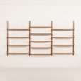25279 Danish mid century extra wide teak wall unit in the style of Poul Cadovius, 1960s-4