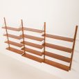 25279 Danish mid century extra wide teak wall unit in the style of Poul Cadovius, 1960s-5