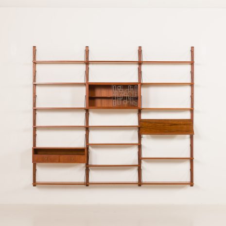 25284 3 bay teak Wall unit-6 25284 3 bay teak Wall unit-6