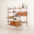 Danish mid century teak wall unit in the style of Poul Cadovius, 1960s