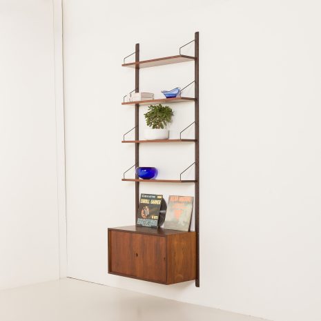 Poul Cadovius rosewood one bay wall unit for Cado, Denmark 1960s
