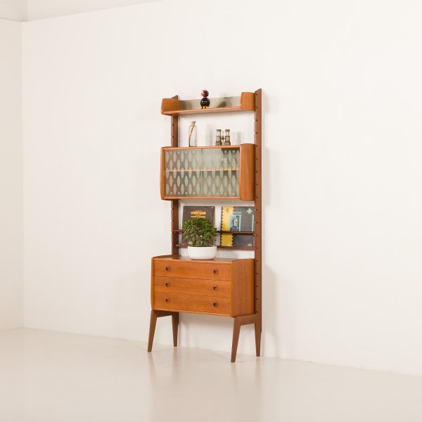 Scandinavian free standing wall unit model Ergo by John Texmon, Norway 1960s