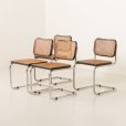 Ensemble de 4 chaises italiennes vintage Cesca par Marcel Brauer pour Gavina, 1960s
