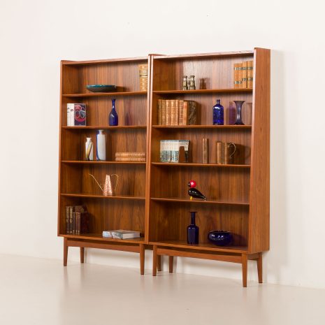 25322 Regały Johannes Sorth dla Nexo, zestaw 2 sztuk, Bornholm, Dania, lata 60. XX wieku Regały na książki Johannes Sorth dla Nexo, zestaw 2 sztuk, Bornholm, Dania, 1960