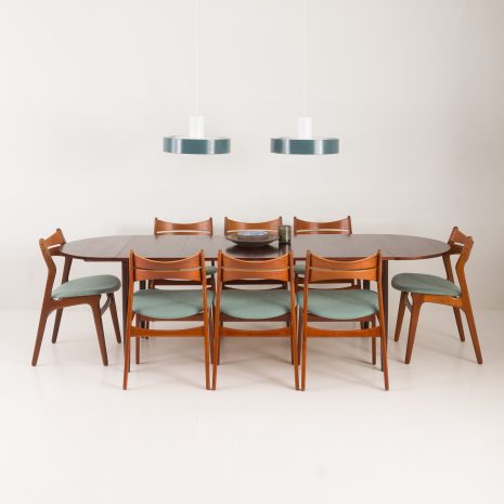 Para lamp wiszących Blågård projektu Karen & Ebbe Clemmensen i Jørgena Bo dla Fog & Mørup, Dania, lata 60. i 70. XX wieku