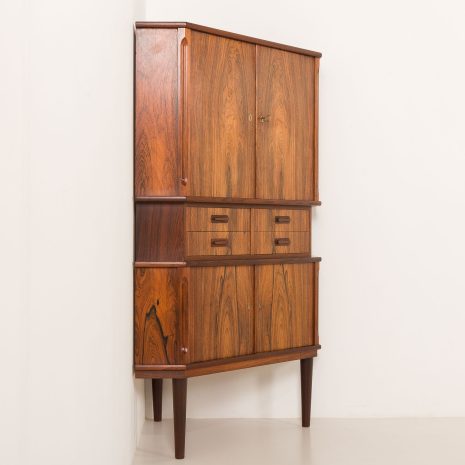 21390 Danish mid century rosewood corner cabinet with four drawers, 1960s-15 21390 Danish mid century rosewood corner cabinet with four drawers, 1960s-15