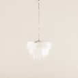 24146.z Vistosi Murano 18 glass disc chandelier “Fiocchi Di Neve”, Italy, 1970s-1