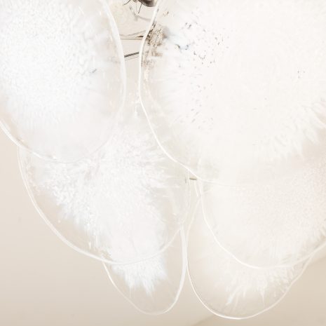 24146.z Vistosi Murano 18 glass disc chandelier “Fiocchi Di Neve”, Italy, 1970s-11 24146.z Vistosi Murano 18 glass disc chandelier “Fiocchi Di Neve”, Italy, 1970s-11