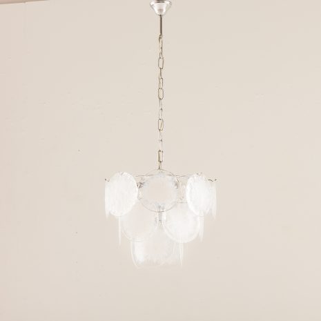 24146.z Vistosi Murano 18 glass disc chandelier “Fiocchi Di Neve”, Italy, 1970s-3 24146.z Vistosi Murano 18 glass disc chandelier “Fiocchi Di Neve”, Italy, 1970s-3