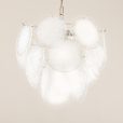 24146.z Vistosi Murano 18 glass disc chandelier “Fiocchi Di Neve”, Italy, 1970s-6