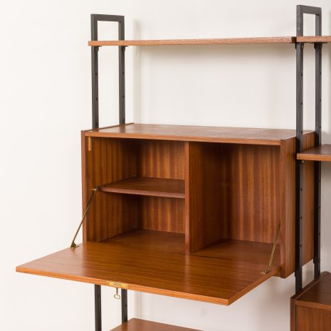 24338 Włoska wolnostojąca szafka ścienna z drewna tekowego z trzema wnękami-10 24338 Włoska wolnostojąca szafka ścienna z drewna tekowego z trzema wnękami-10