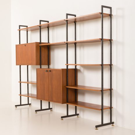 24338 Włoska wolnostojąca szafka wisząca z drewna tekowego z trzema wnękami-16 24338 Włoska wolnostojąca szafka wisząca z drewna tekowego z trzema wnękami-16