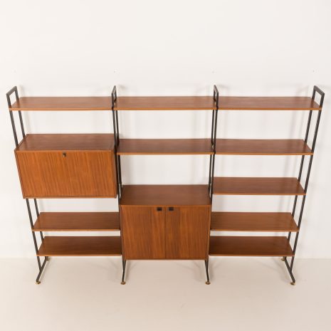 24338 Włoska wolnostojąca szafka wisząca z drewna tekowego z trzema wnękami-7 24338 Włoska wolnostojąca szafka wisząca z drewna tekowego z trzema wnękami-7