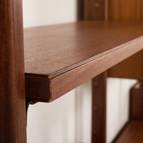 25141 Włoska wolnostojąca szafka ścienna lub ścianka działowa z drewna tekowego, lata 1960-15 25141 Włoska wolnostojąca szafka ścienna lub ścianka działowa z drewna tekowego, lata 1960-15