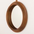 25162 Italian mid century mirror in solid teak sculptural frame, 1960s-3