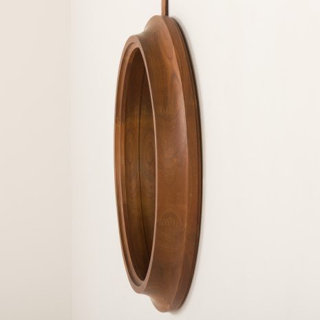 25162 Italian mid century mirror in solid teak sculptural frame, 1960s-5 25162 Italian mid century mirror in solid teak sculptural frame, 1960s-5