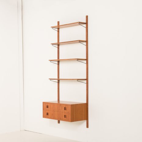 25236 Scandinavian vintage teak wall unit, Denamrk 1970s-3 25236 Scandinavian vintage teak wall unit, Denamrk 1970s-3