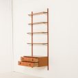 25236 Scandinavian vintage teak wall unit, Denamrk 1970s-4