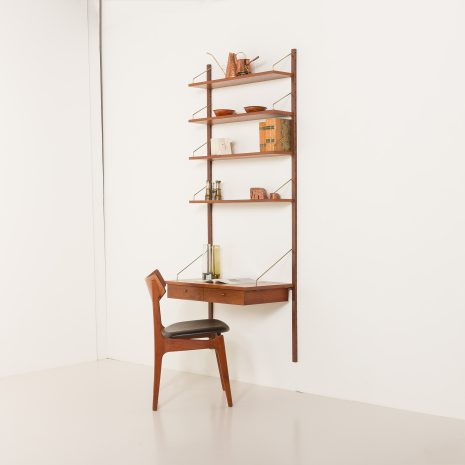 danish vintage teak home office shelving