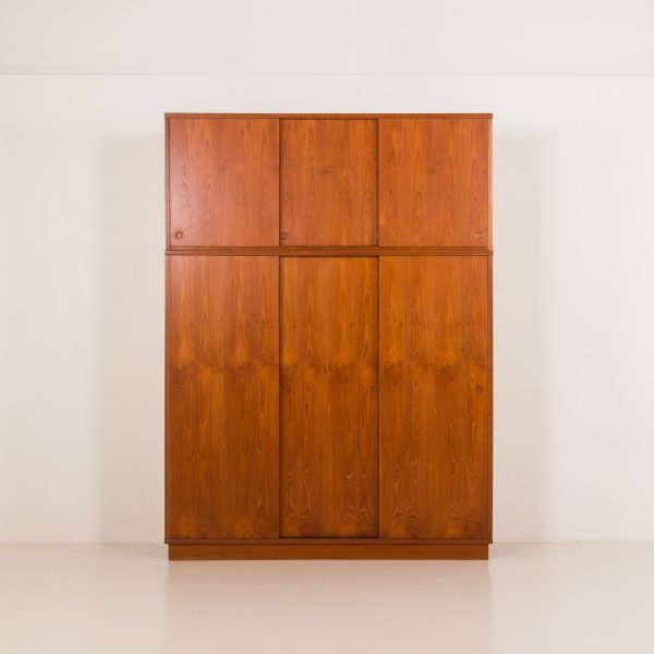 Danish mid century Extra large teak wardrobe, 1970s
