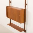 25302 Scandinvaian mid century Ergo teak wall unit, Norway 1960s-9
