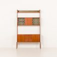 25306 Scandinavian free standing teak wall unit model Ergo by John Texmon, Norway 1960s-10