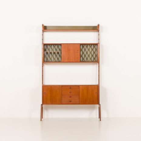 25306 Scandinavian free standing teak wall unit model Ergo by John Texmon, Norway 1960s-10 25306 Scandinavian free standing teak wall unit model Ergo by John Texmon, Norway 1960s-10