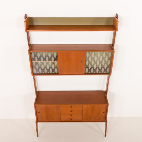 25306 Scandinavian free standing teak wall unit model Ergo by John Texmon, Norway 1960s-11 25306 Scandinavian free standing teak wall unit model Ergo by John Texmon, Norway 1960s-11