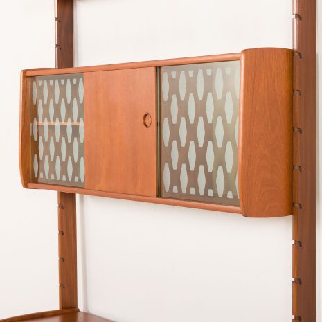 25306 Scandinavian free standing teak wall unit model Ergo by John Texmon, Norway 1960s-17 25306 Scandinavian free standing teak wall unit model Ergo by John Texmon, Norway 1960s-17
